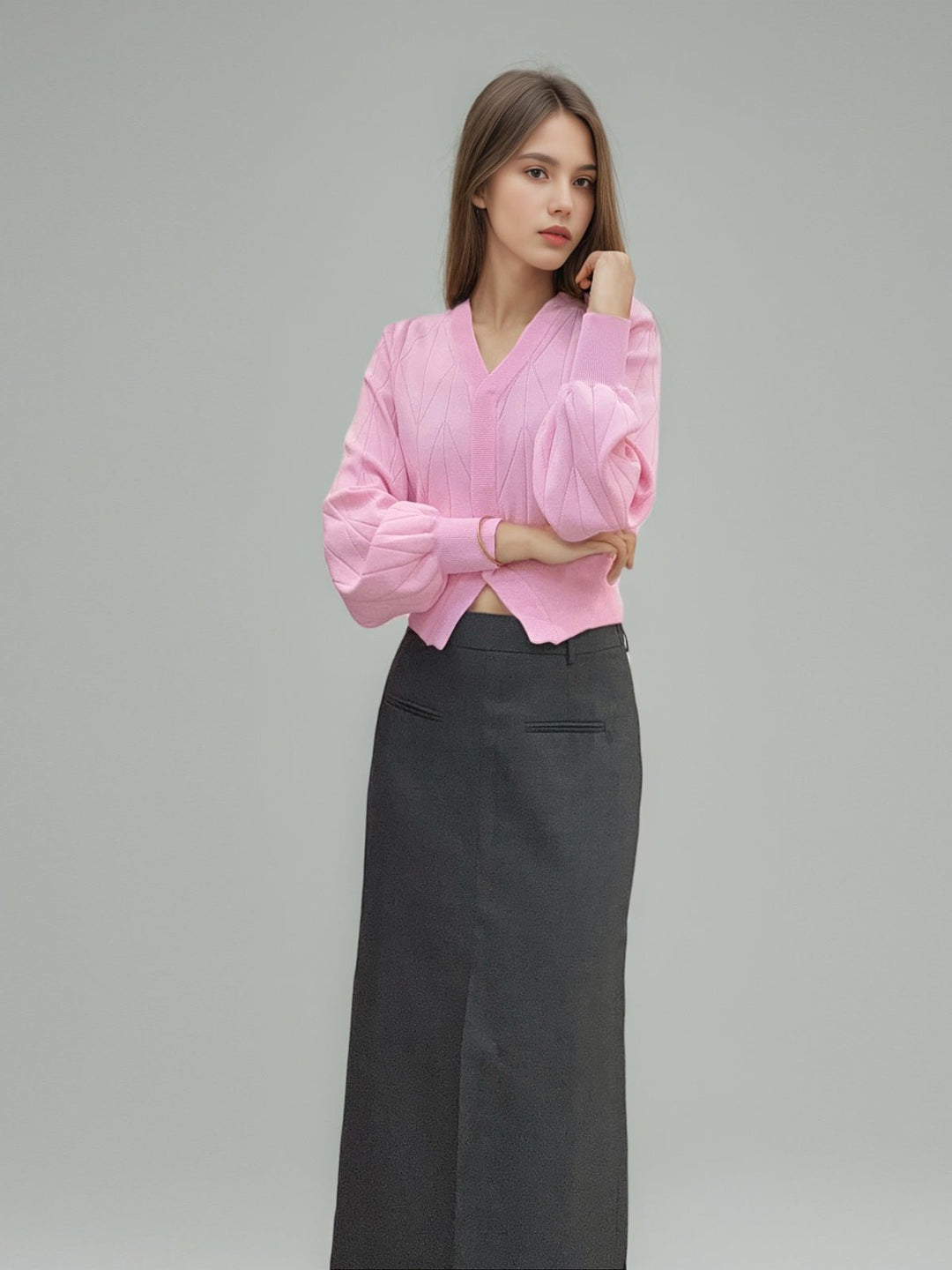 Plain A-Line Maxi Skirt