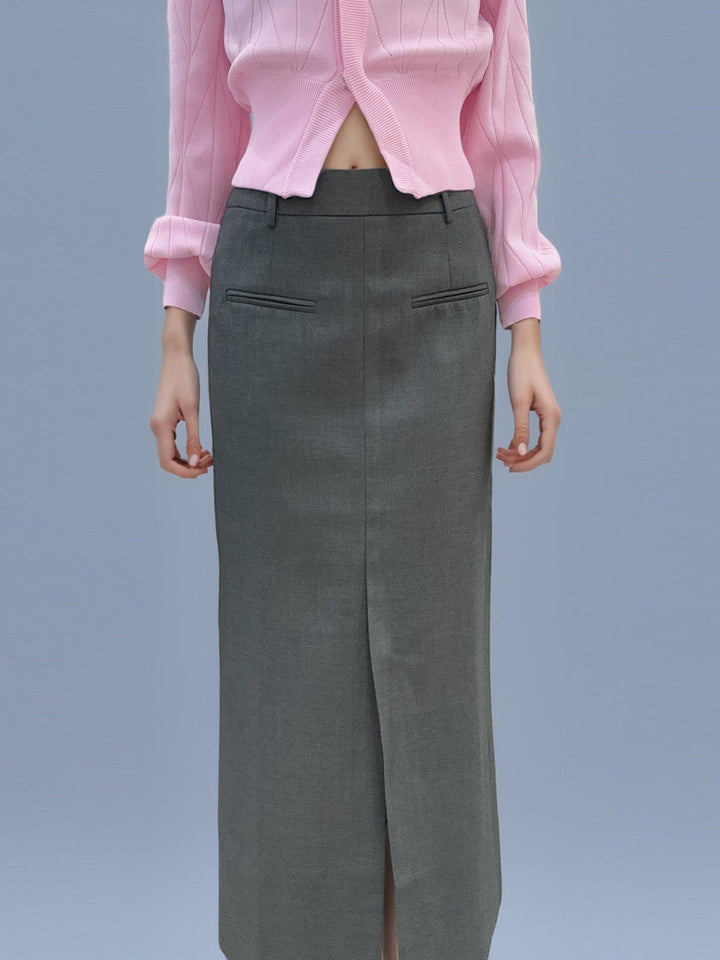 Plain A-Line Maxi Skirt