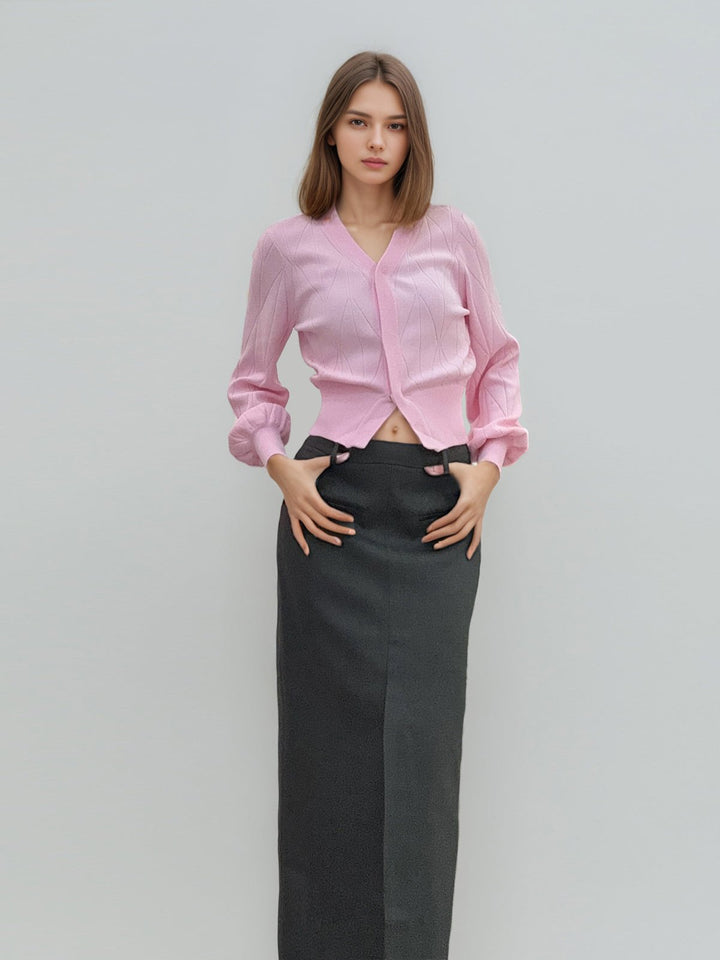 Plain A-Line Maxi Skirt