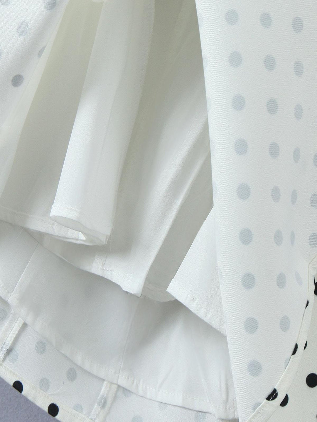 Polka Dot Lace-Up Backless Dress