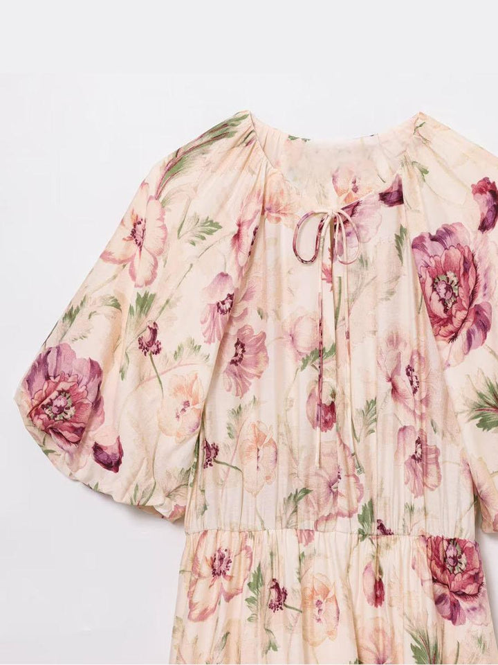 Printed Bubble Hem Dress