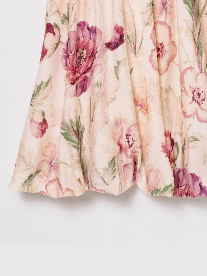 Printed Bubble Hem Dress