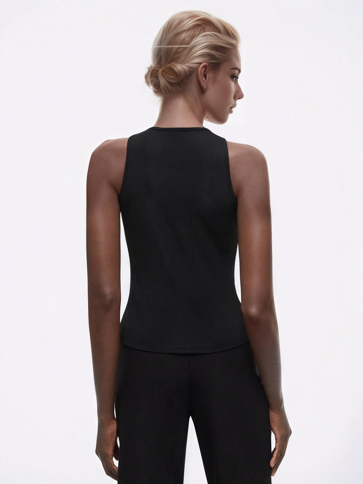 Ring Detail Cutout Tank Top