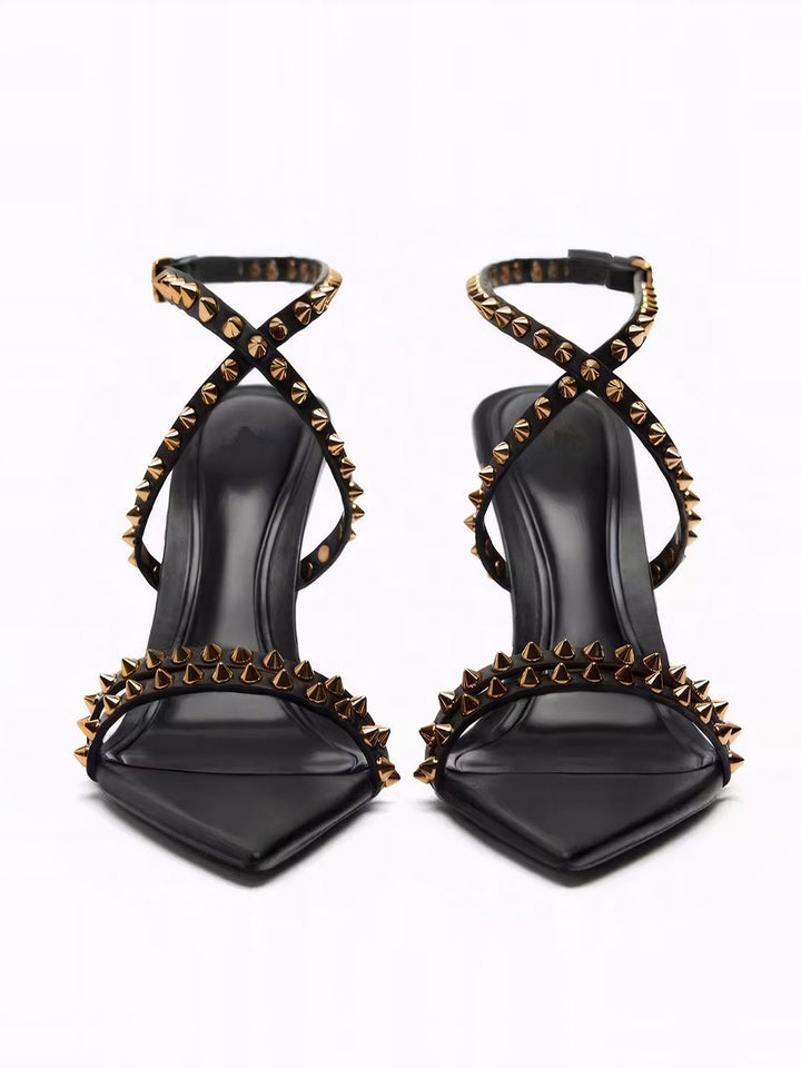 Rivet Pointed Toe Women Sandals