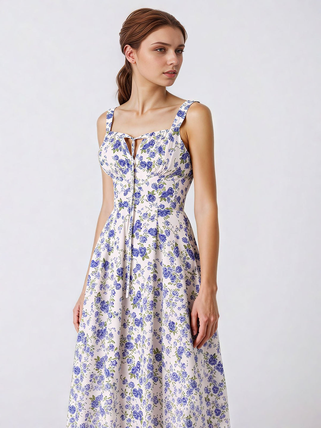 Rosebud Floral Midi Sundress
