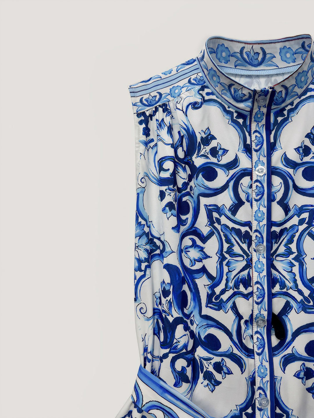 Royal Blue Porcelain Maxi Dress
