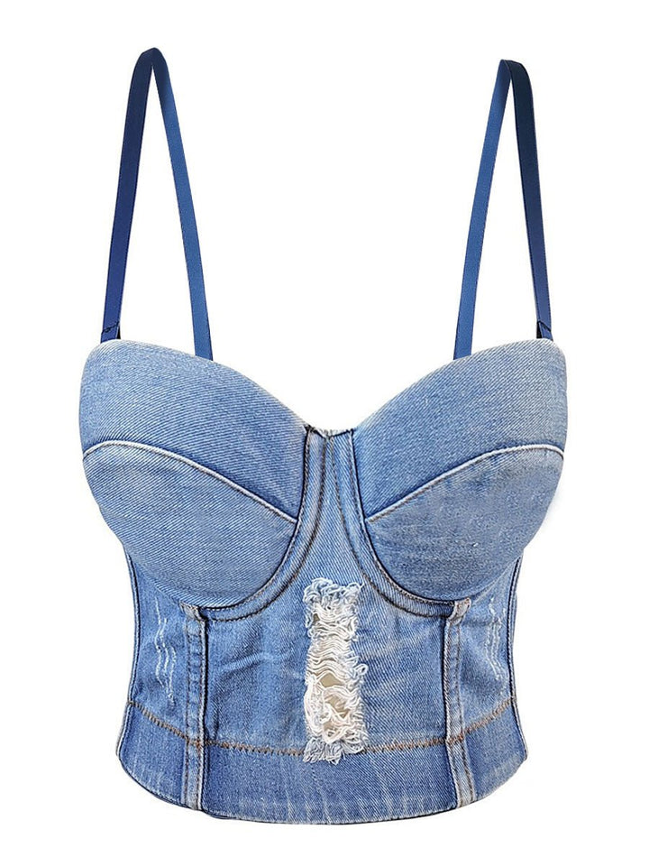 Sexy Denim Vintage Tank Top