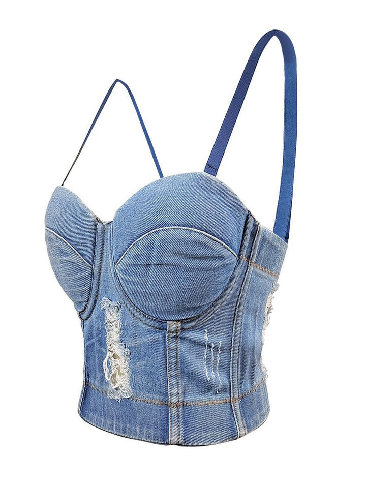 Sexy Denim Vintage Tank Top