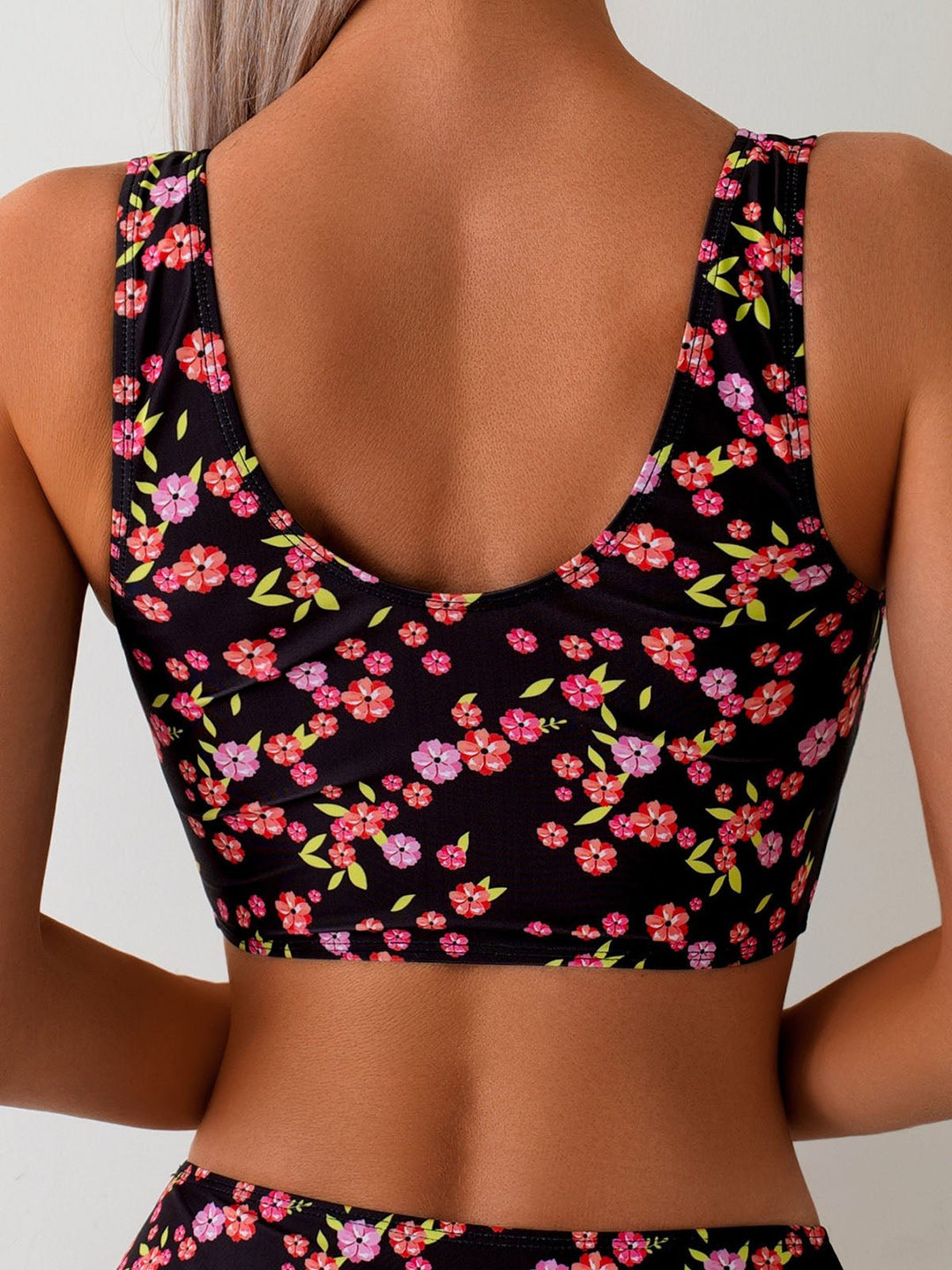 Sexy Laced Up Floral Bikini Set