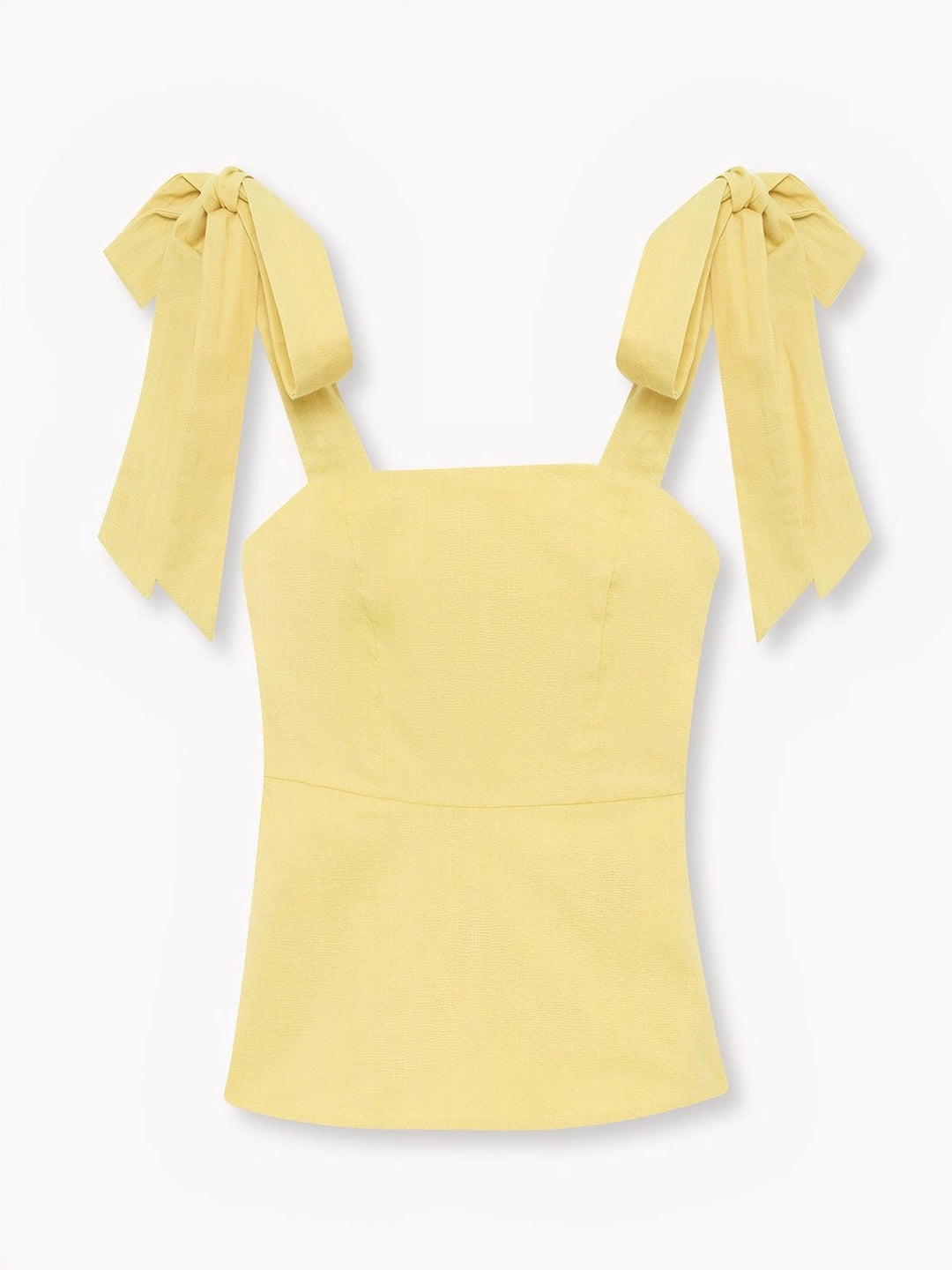 Shoulder Tie Square Neck Top