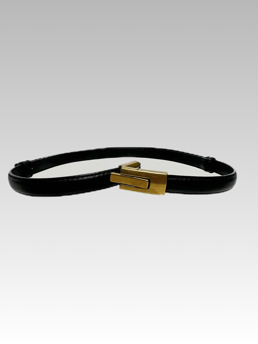 Skinny Patent Genuine Leather Belt