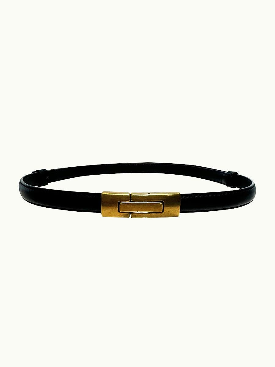Skinny Patent Genuine Leather Belt
