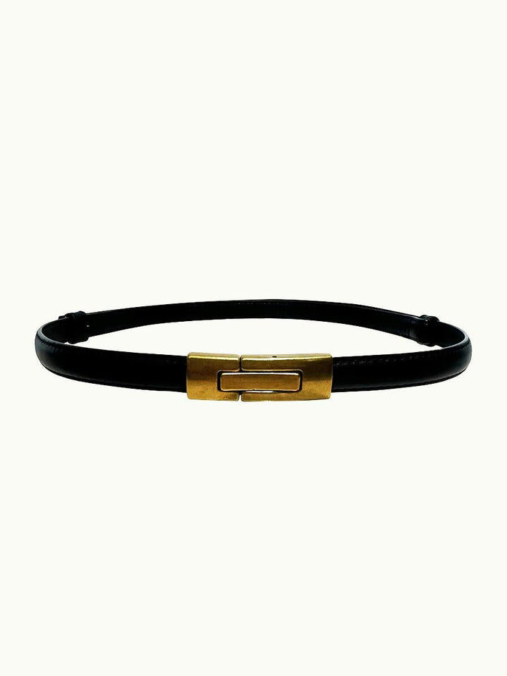 Skinny Patent Genuine Leather Belt