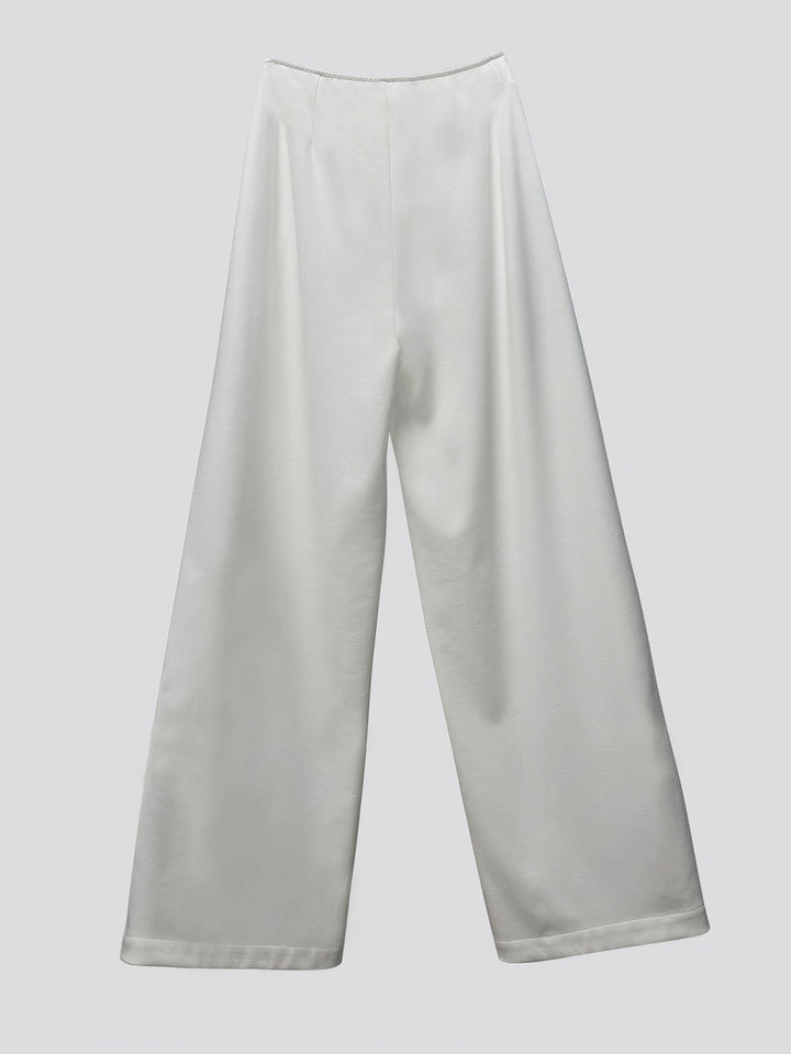 Solid Wide Leg Pants