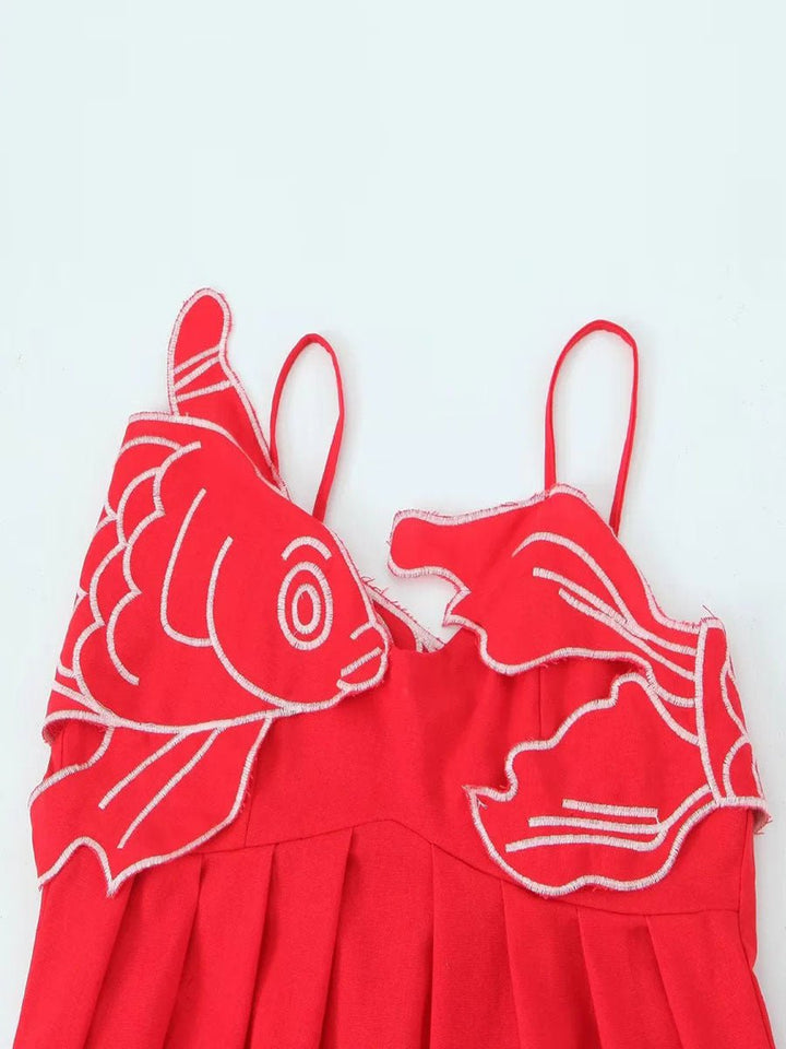 Statement Fish-Themed Boho Dress