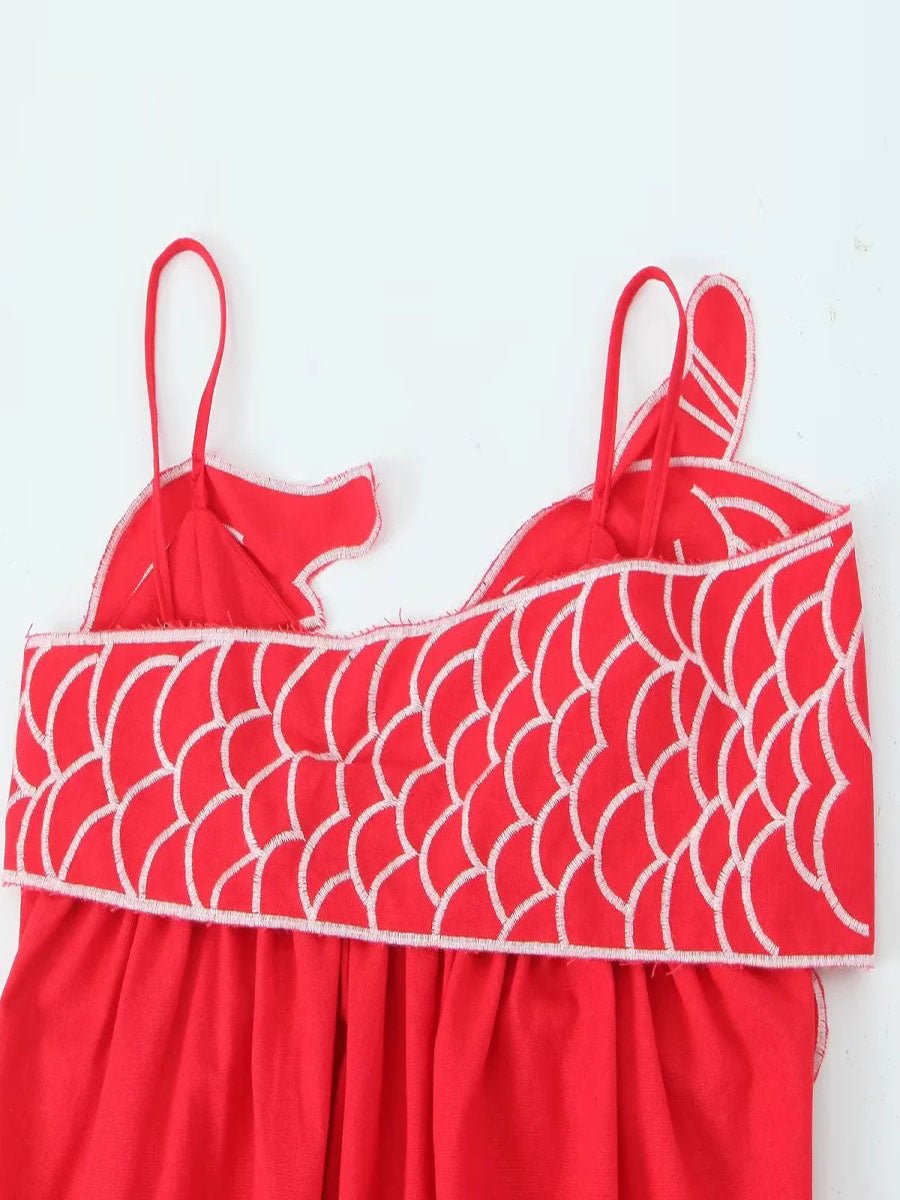 Statement Fish-Themed Boho Dress