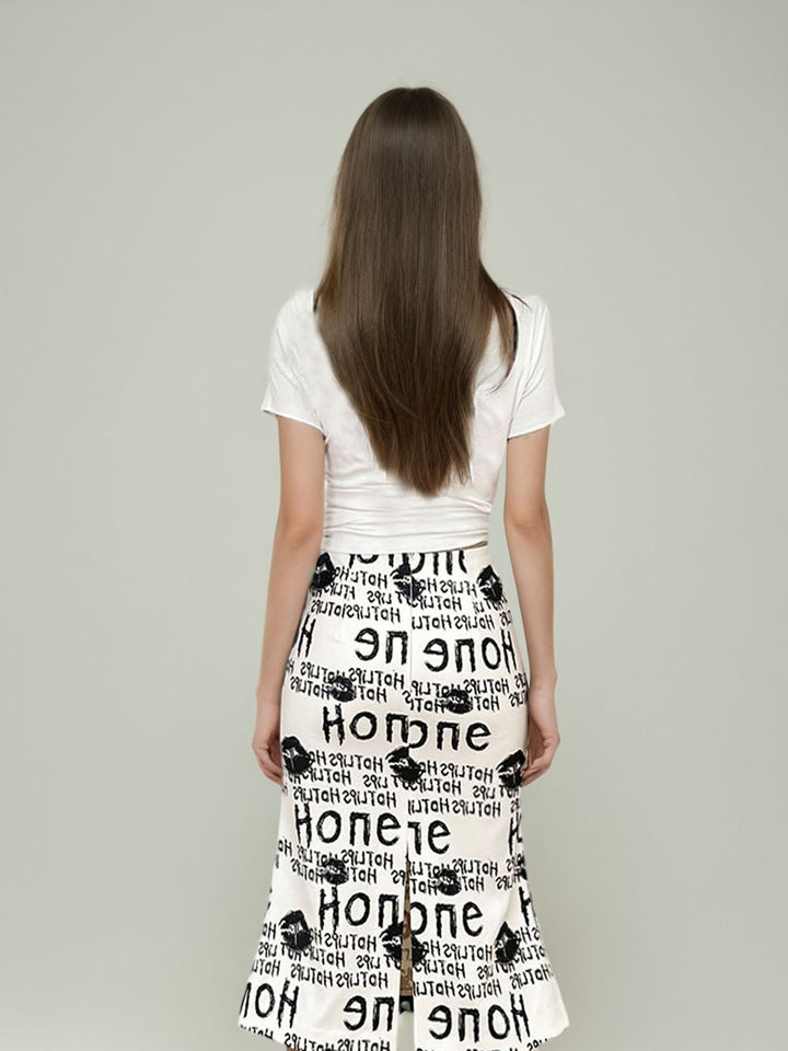 Statement HONE Logo Midi Skirt