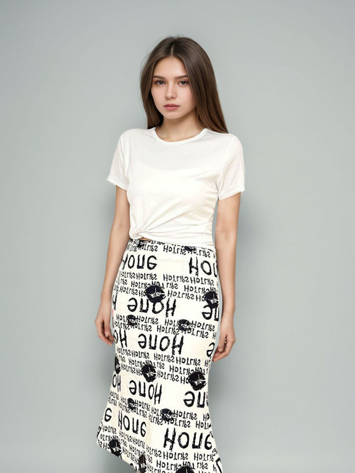 Statement HONE Logo Midi Skirt
