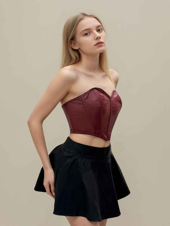 Strapless Off Shoulder Crop Tops