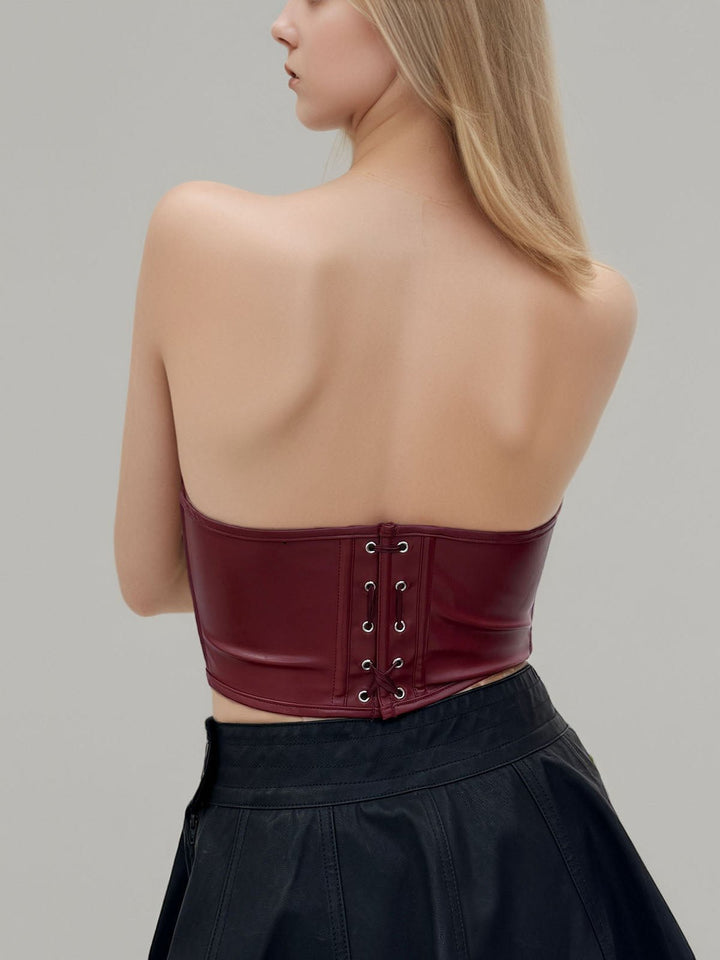 Strapless Off Shoulder Crop Tops