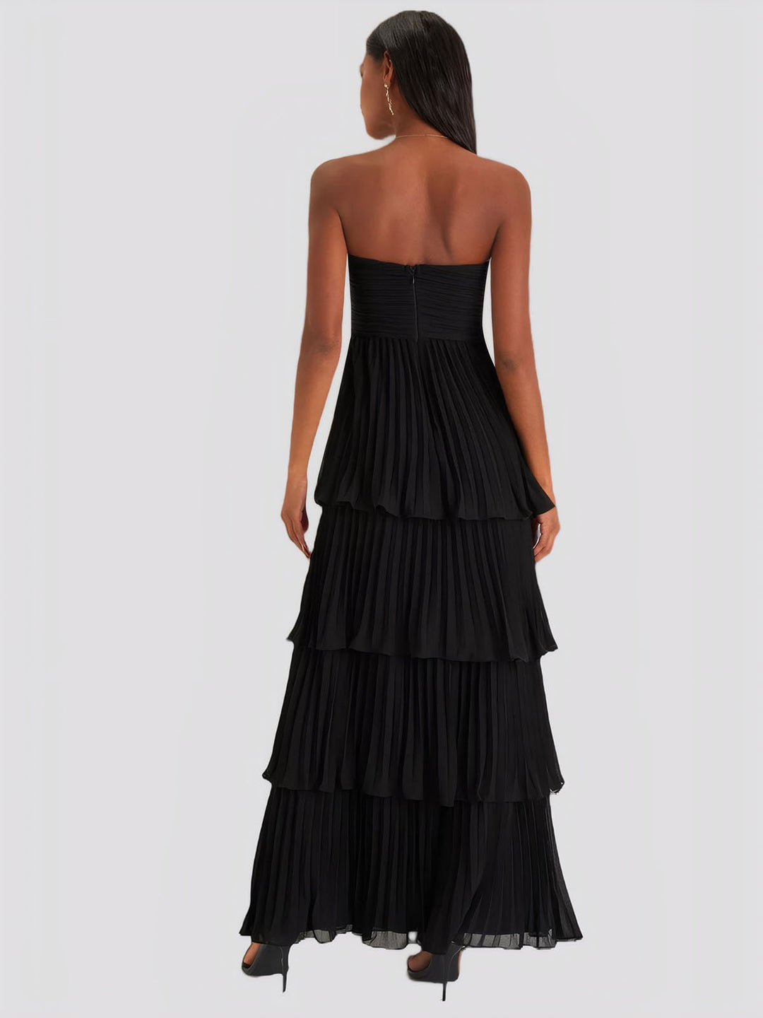 Strapless Tiered Maxi Dress