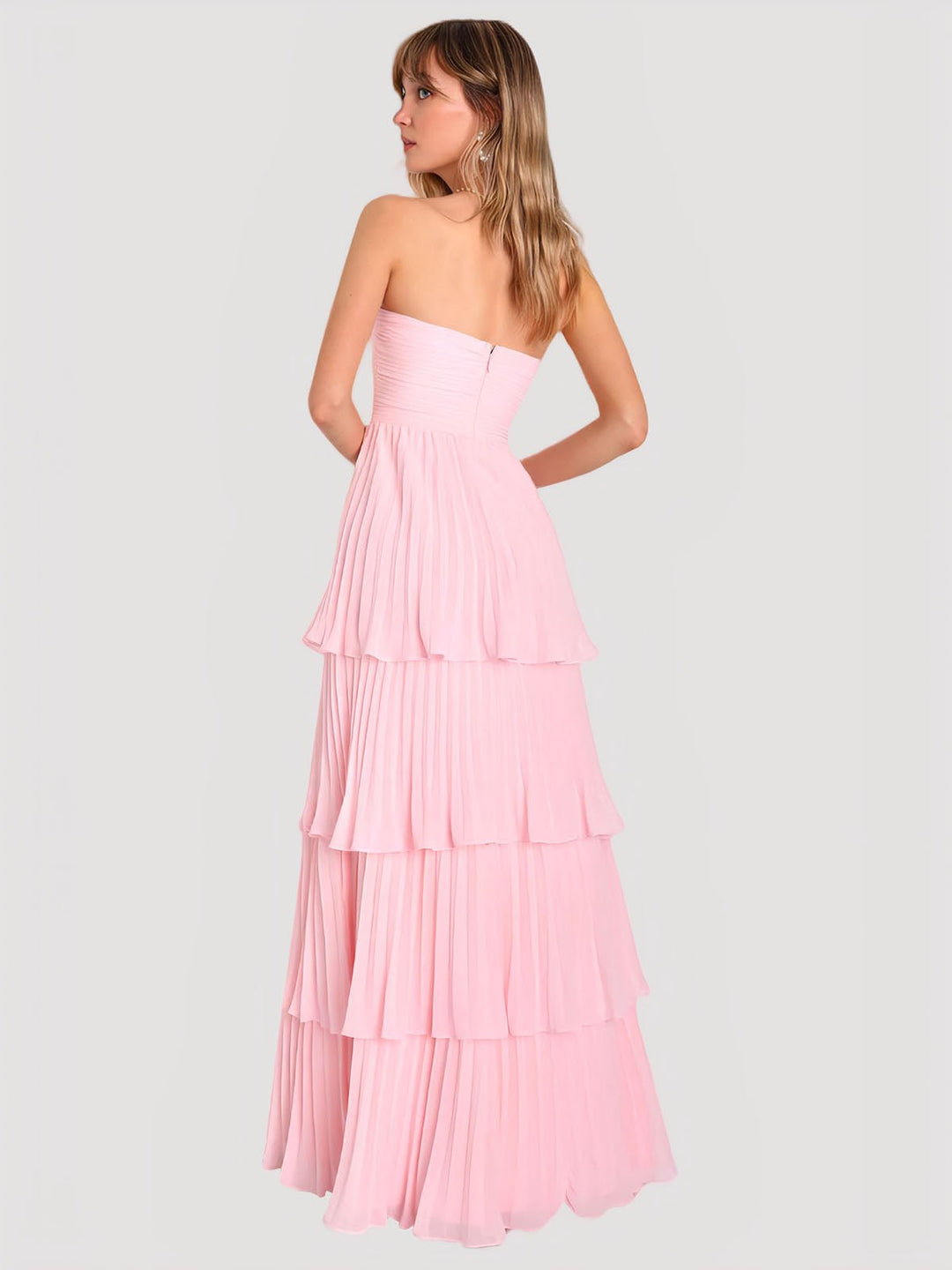Strapless Tiered Maxi Dress