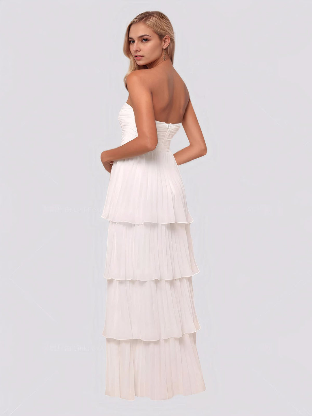 Strapless Tiered Maxi Dress