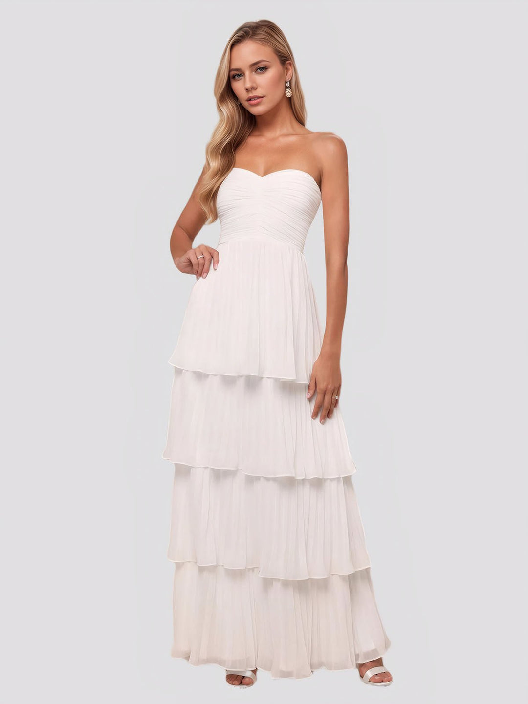 Strapless Tiered Maxi Dress