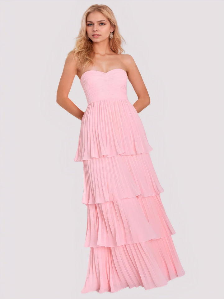 Strapless Tiered Maxi Dress