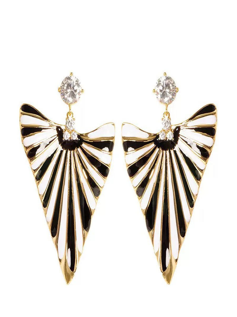 Striped Triangle  Earring
