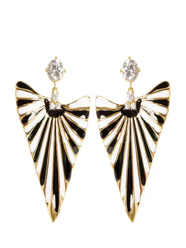 Striped Triangle  Earring