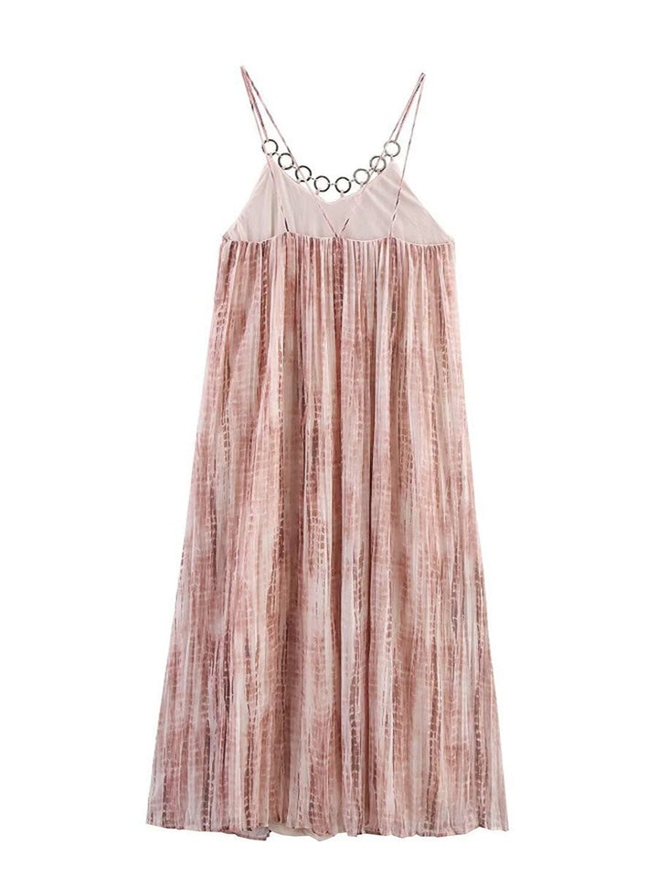 Tie-Dye Loose Suspender Dress