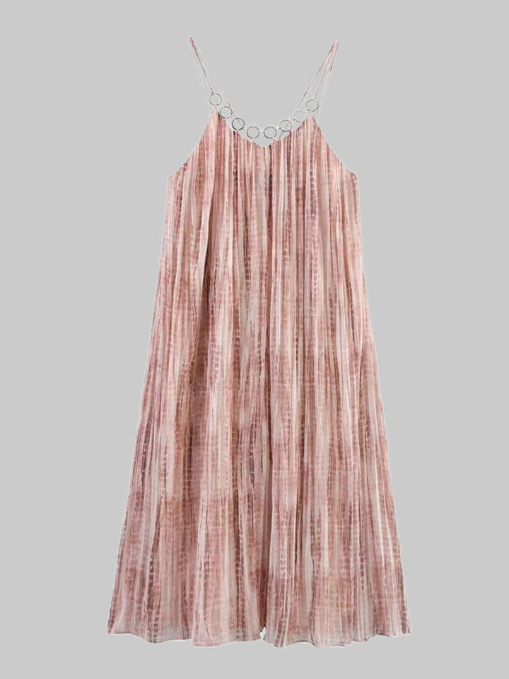 Tie-Dye Loose Suspender Dress