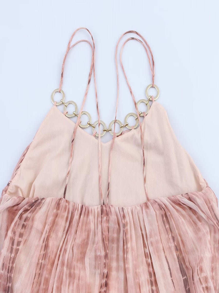 Tie-Dye Loose Suspender Dress