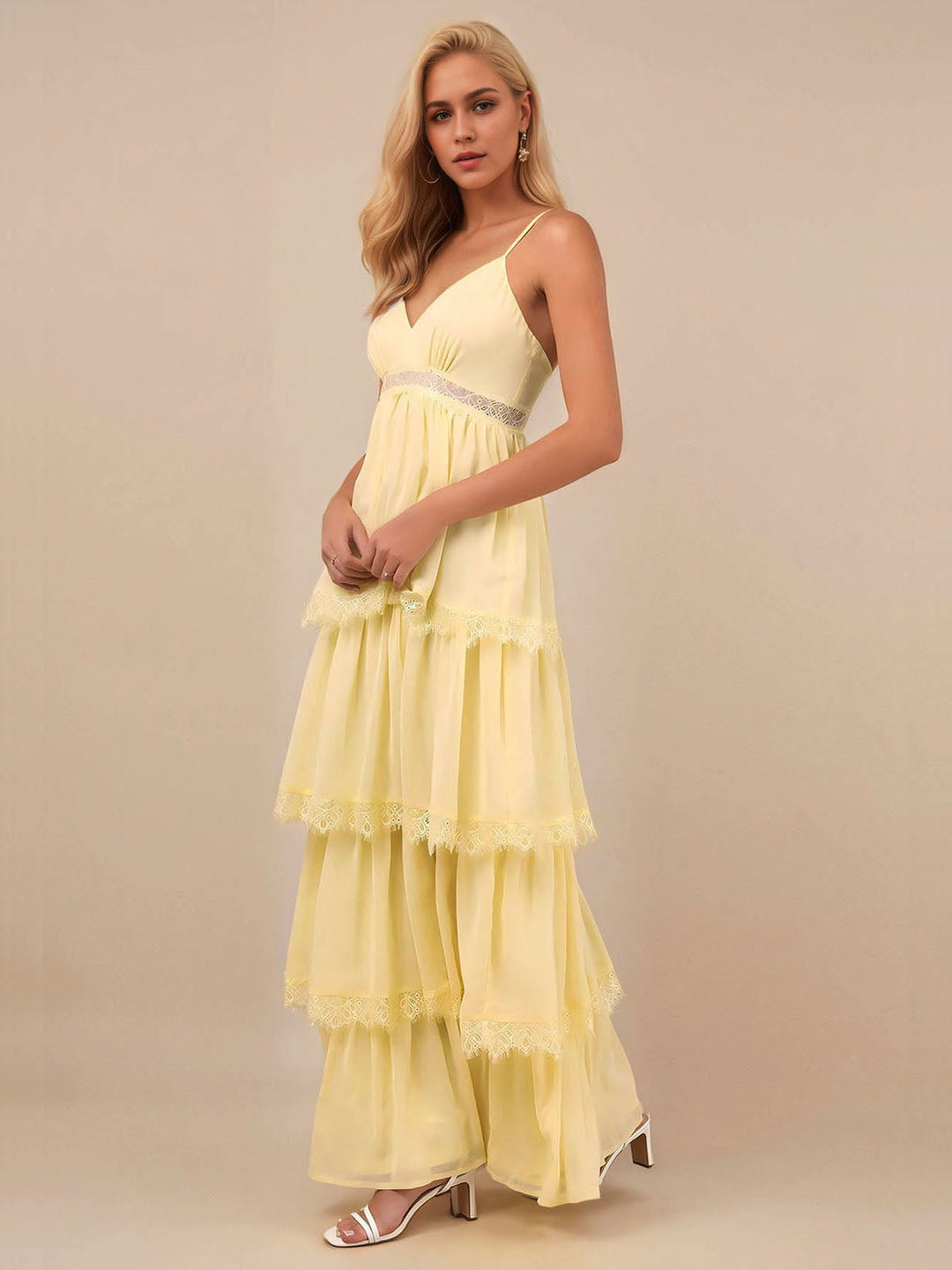 Tiered Lace Maxi Dress