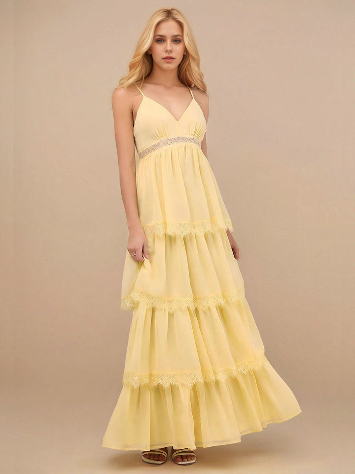 Tiered Lace Maxi Dress