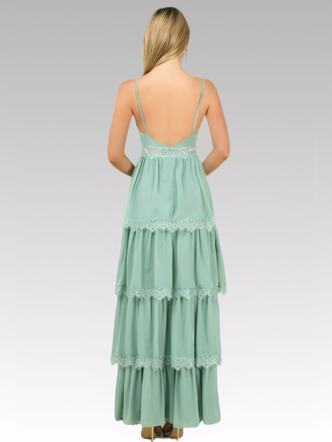 Tiered Lace Maxi Dress