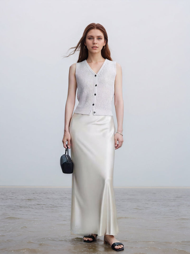 Utility Satin Maxi Skirt