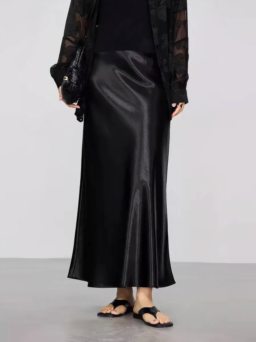 Utility Satin Maxi Skirt