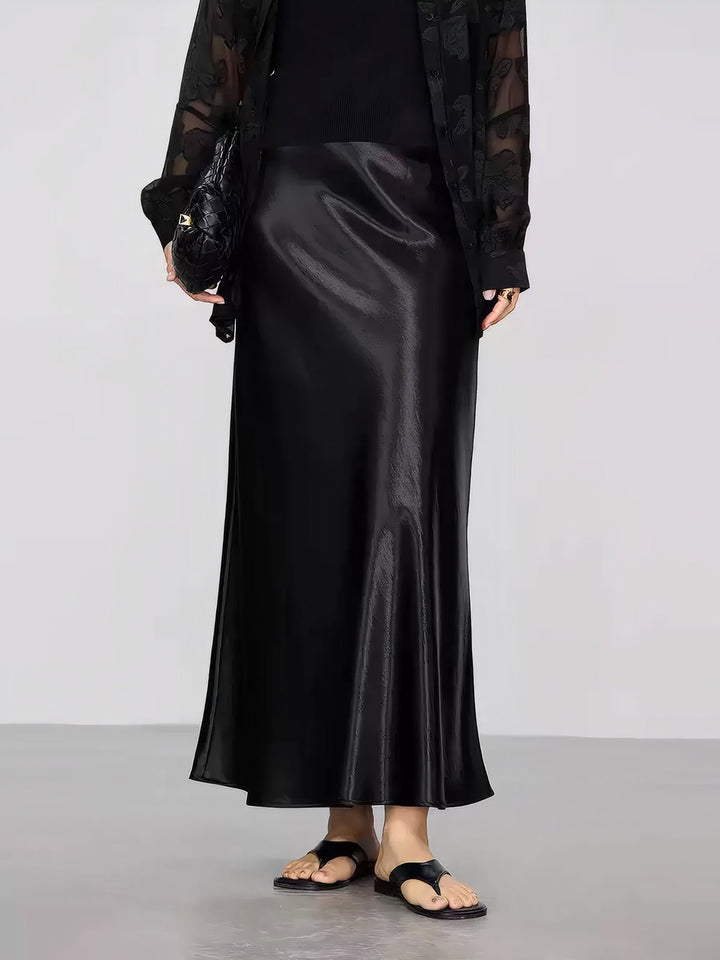 Utility Satin Maxi Skirt