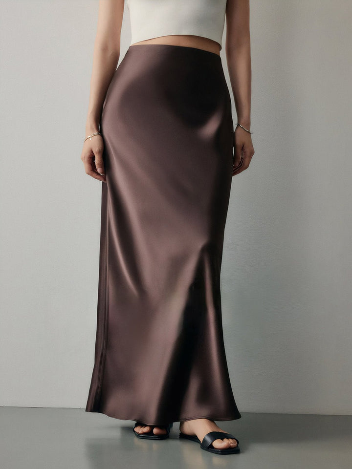 Utility Satin Maxi Skirt