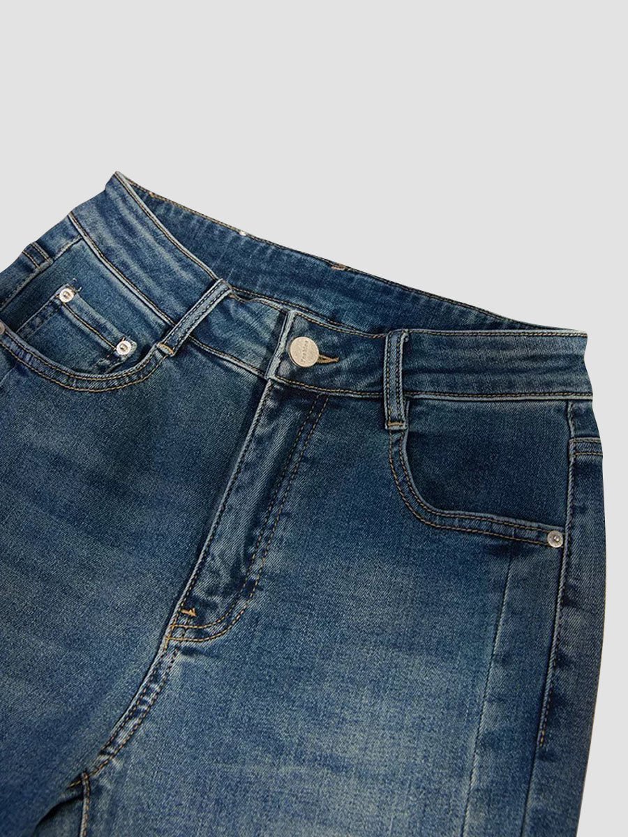 Vintage Denim Straight Leg Pants