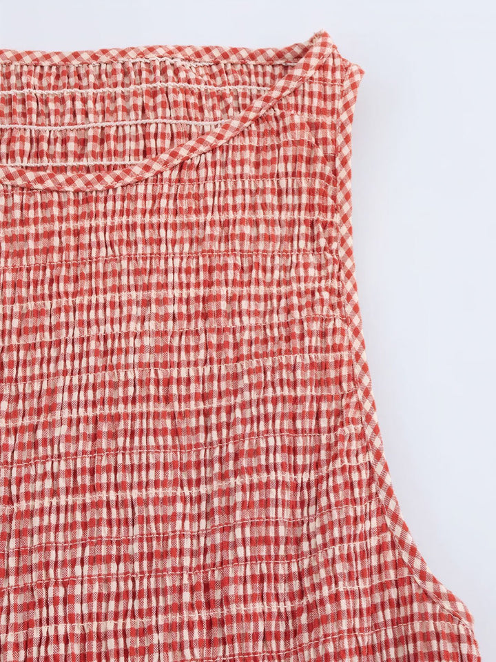 Vintage Plaid Women Loose Dress