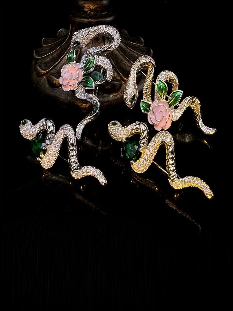 Zodiac Snake Year Brooches